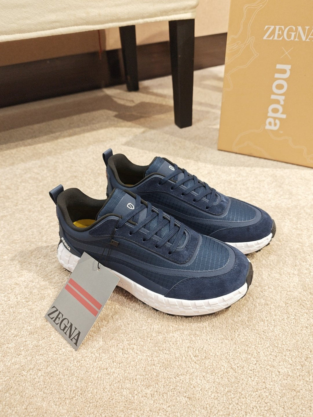 ZEGNA Paneled Low-Top Sneakers — front