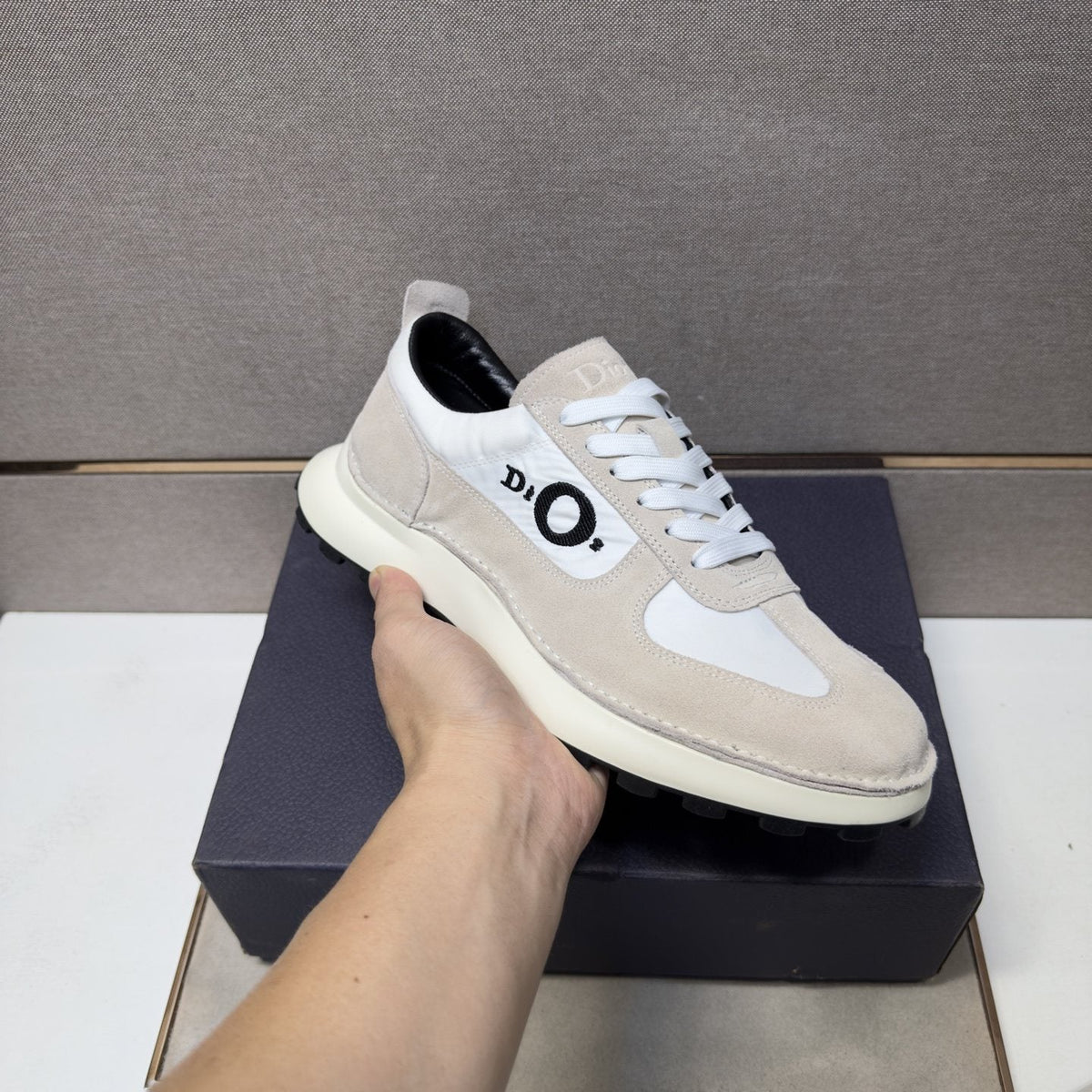 Dior Men's Paneled Low-Top Sneakers — model