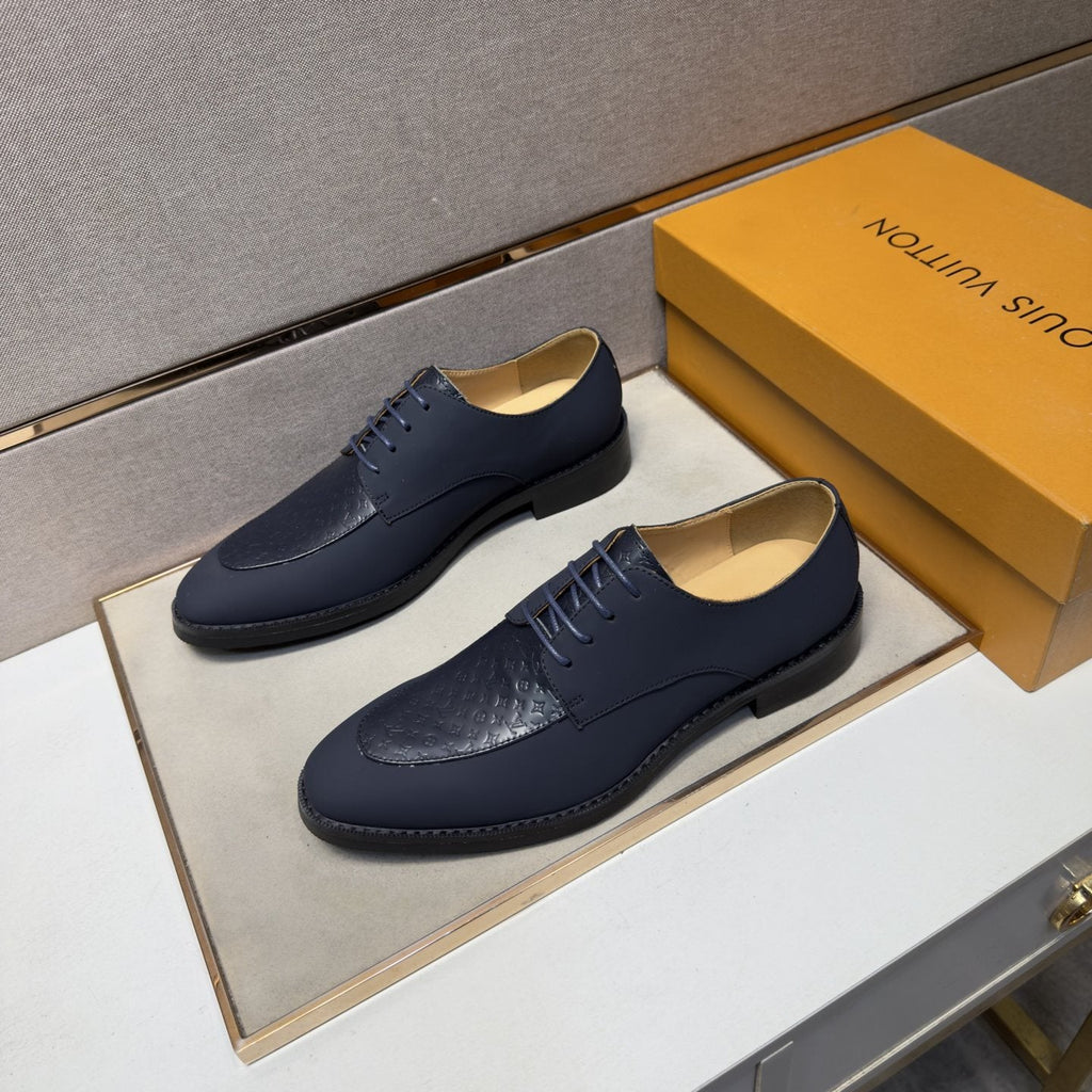 Louis Vuitton Textured Vamp Lace-Up Dress Shoes — front