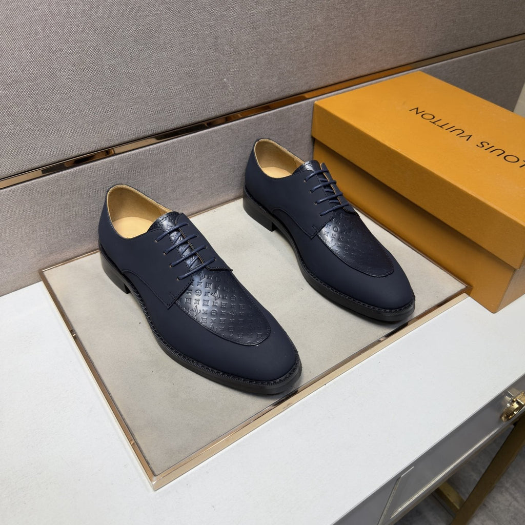 Louis Vuitton Textured Vamp Lace-Up Dress Shoes — hero