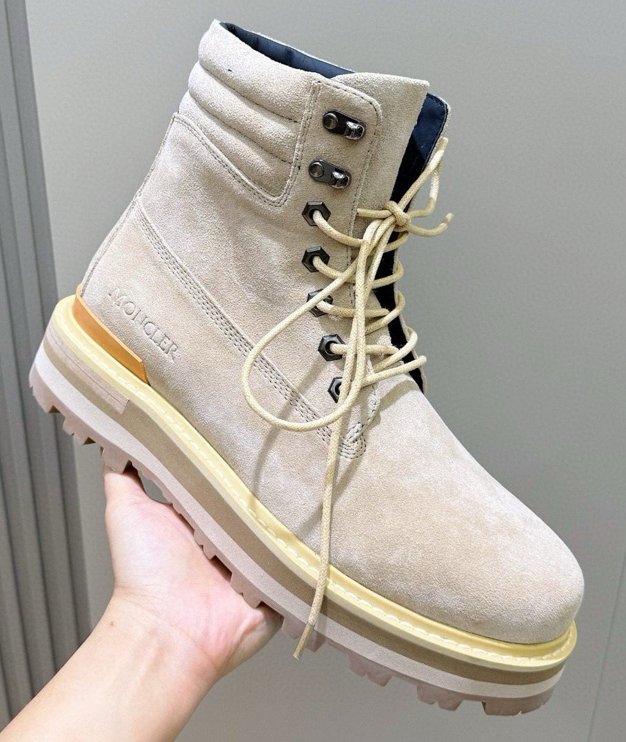 Moncler Men's Suede Lace-Up Ankle Boots — hero